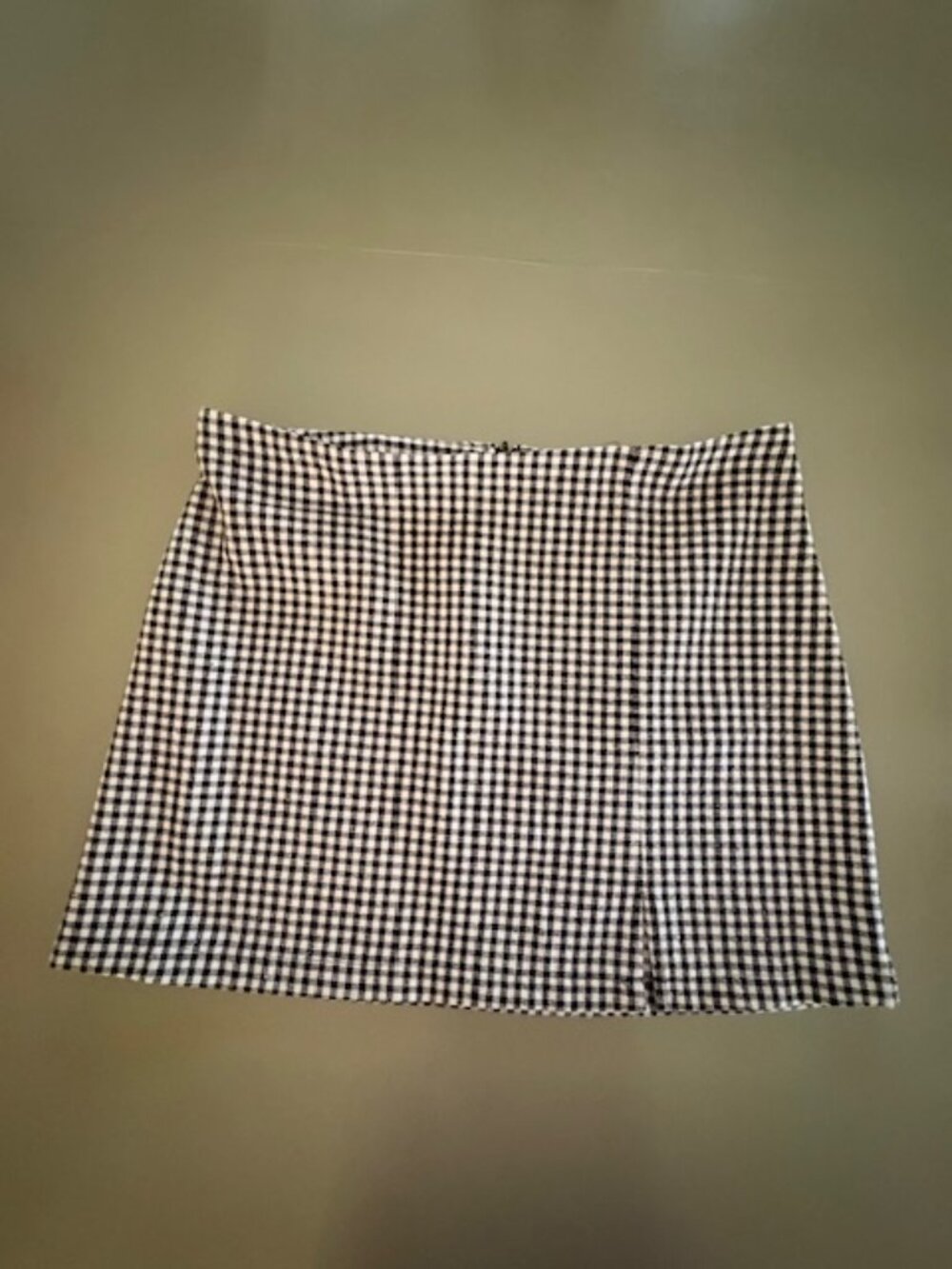 Copper Key Gingham Tweed Mini Skirt Junior Size XL Fitted Zipper NEW